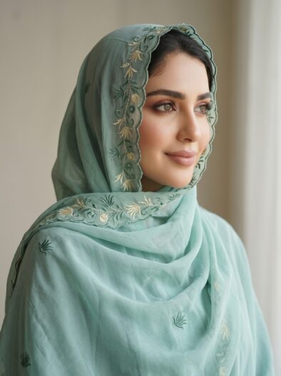 High Twist Voil One Side Embroidery India