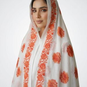 Special White Londini Printed Sheila
