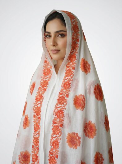 Special White Londini Printed Sheila