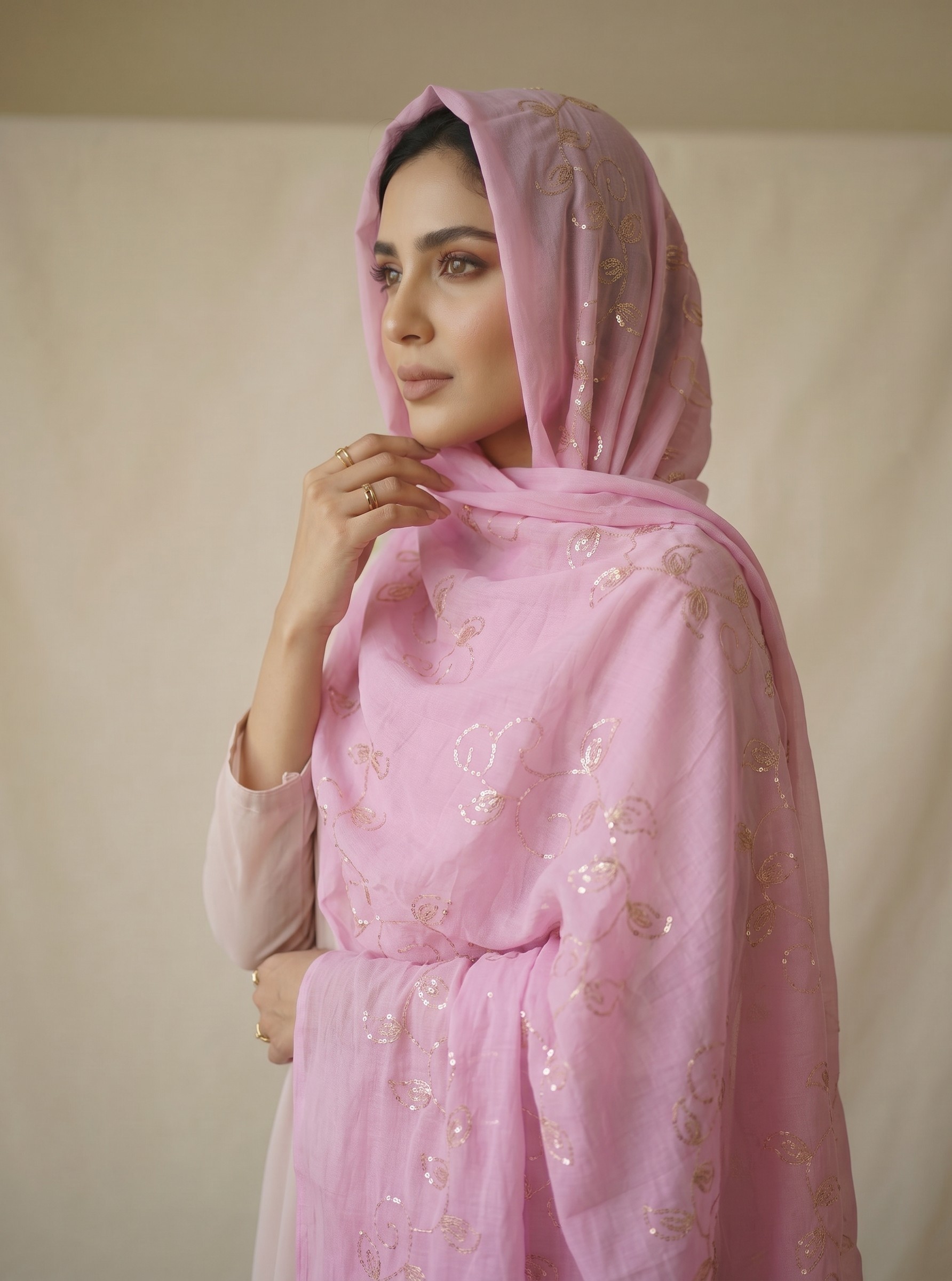 Special Plain Dyed Sequence Sheila